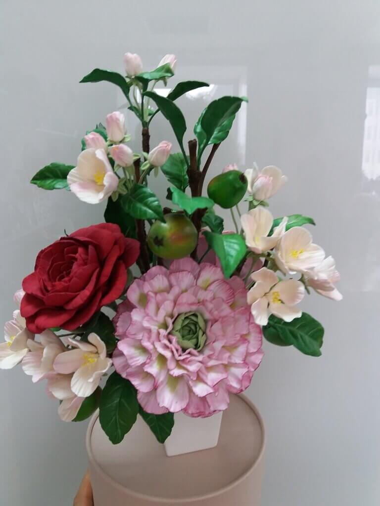 Весенний букет с цветущей яблоней от Академии Clay Craft by Deco готов для изучения!